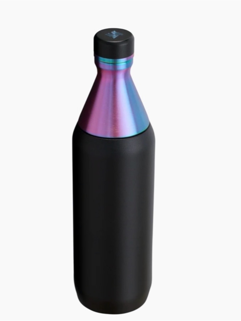 NWT Stanley Black Chroma Bottle with Iridescent Blue-Green-Purple Neck - 20oz - Picture 3 of 3